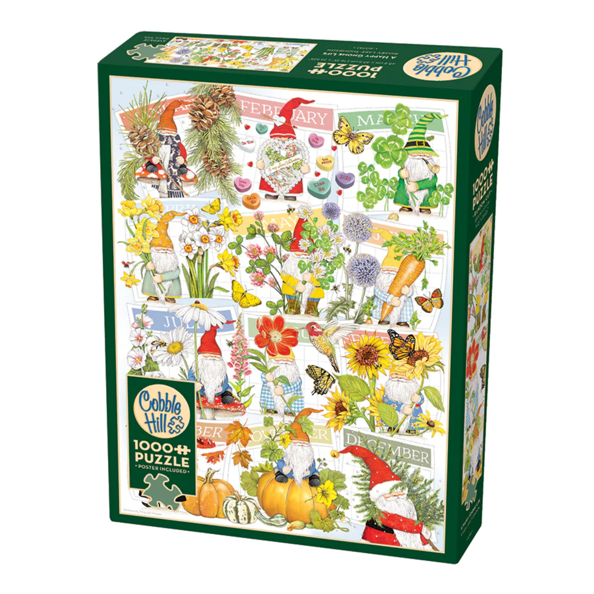 A Happy Gnome Life cobble Hill 1000 piece Puzzle